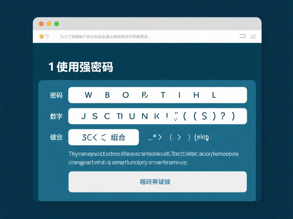 1.&nbsp;使用强密码
为了保障账户安全，请务必选择一